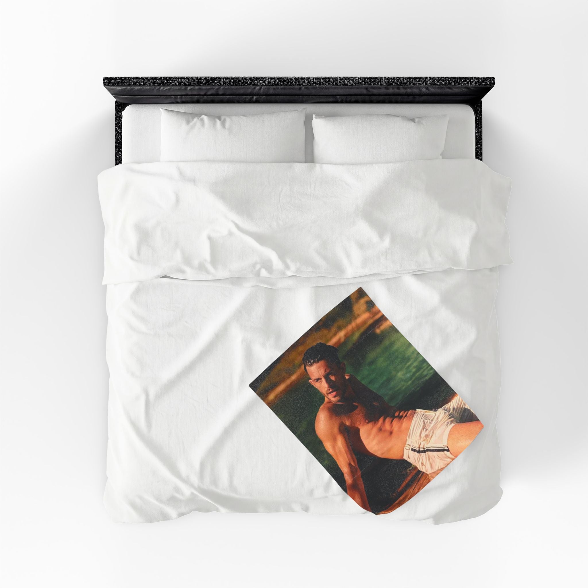 Shirtless Jonathan Bailey Velveteen Plush Blanket — Celebrity Plush Throw